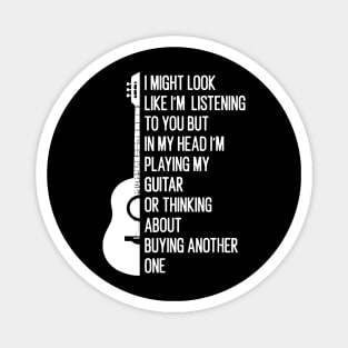 I'm Playing Guitar Funny Guitar Lovers Magnet